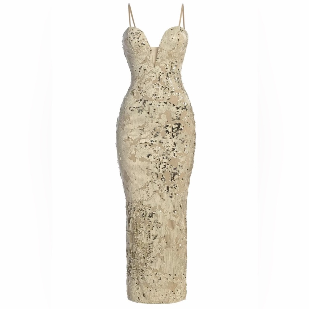 Sequin Maxi Dress Sz Small